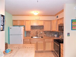 Fully stocked kitchen