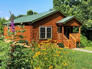Minutes from downtown Asheville, yet tucked away in a peaceful wooded cove!