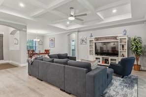 Living room with sleeper sofa