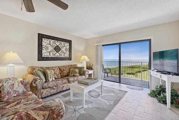 Oceanfront views right from your living room – a perfect retreat to relax and enjoy the scenery.