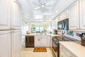 Cook your favorite meals in a fully stocked kitchen with a view.