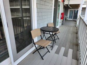 Bistro set on patio