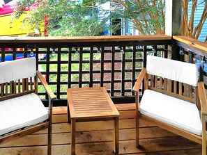 Private outdoor patio. 
