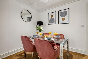 The dining area