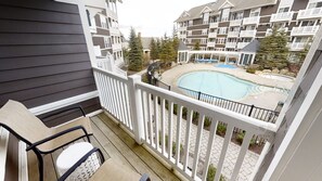 Outdoors, Balcony, Building, Pool, Water