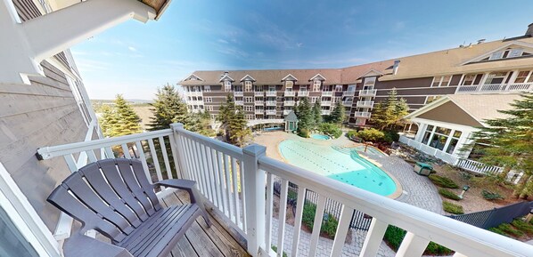 Outdoors, Balcony, Building, Pool, Water