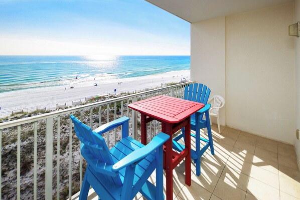 Balcony - 
Gulf Dunes 507 Fort Walton Beach Okaloosa Island Vacation Rentals