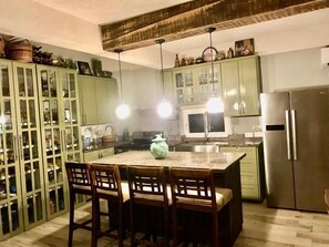 Fully Stocked  Kitchen.