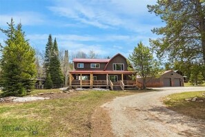 Front of cabin and front yard