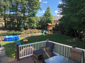 Fenced-in backyard