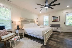 Master bedroom has a large closet with plenty of storage space.