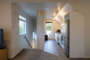 kitchen and living room