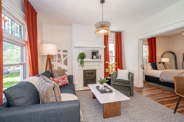 Living Room + Smart TV + Pull Out Queen Size Sofa