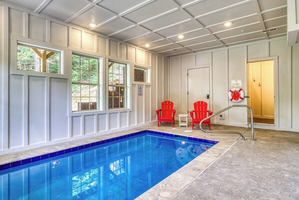 Private indoor heated swimming pool