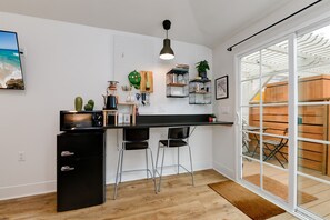 Here is your food prep area and work station.