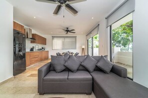Relax and unwind in our stylish living room