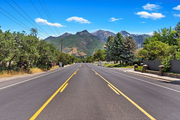 Mountain views and great roads up the canyons that lead to the ski resorts!