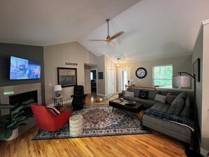 bright open concept living room