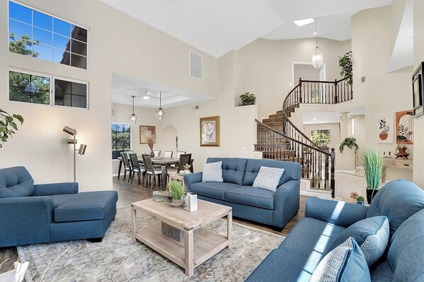 Living room area - plenty of natural light and seating for you and your family