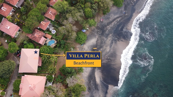 Beach front villa
