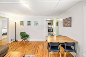 Living room and dining area