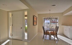 Entrance and dining area