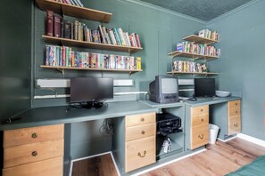  desk and workspace