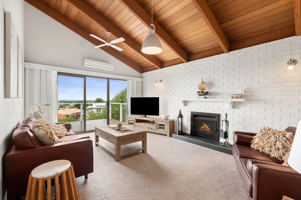 Living area at front of home