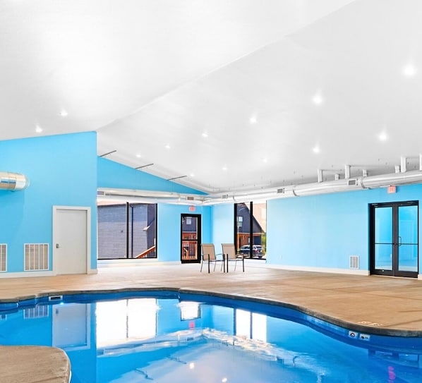 Have fun year round in the Rocky Shores Indoor Pool. Includes a large indoor pool, kiddie pool, seating, restrooms, and parking.