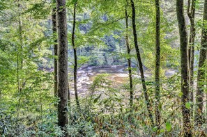 River view from main level.  The view is even better in the fall and winter!