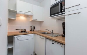 Make a quick meal in your kitchenette.