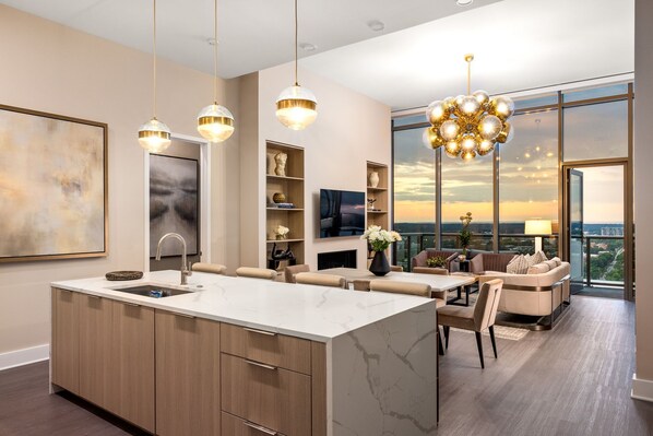 Kitchen, Dining and Living Space