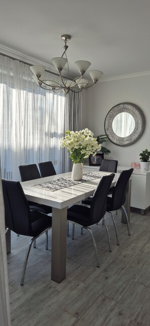 Dining with patio access