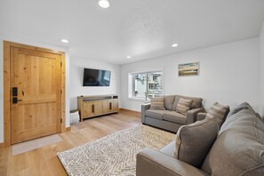 Living area with queen sofa sleeper
