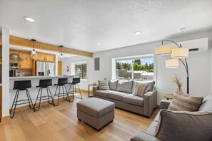 Living area with queen sofa sleeper