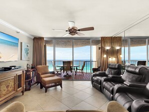 Living Area with a Beautiful Gulf View