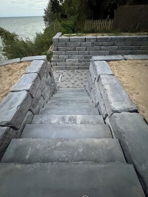 This is from the deck area looking down to the walkout basement.