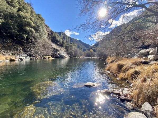 Enjoy exclusive fishing on the Kern River many miles upstream from any other point accessible to the public, and explore miles of private trails that connect to the vast trail networks within the Monument and the Golden Trout Wilderness. 