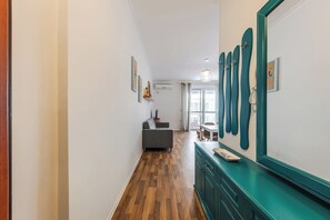 Hallway leading to living room