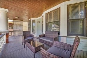 Relax and unwind on our beautiful patio, perfect for a morning coffee, a good book, or just enjoying the peaceful atmosphere.