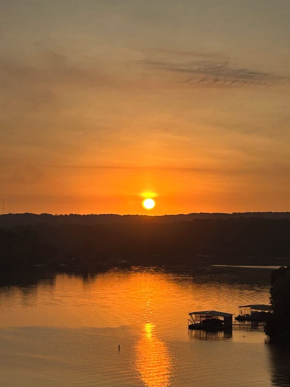 Sunrise on the water. 