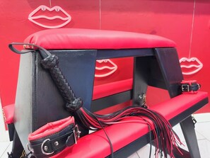 Elevate your experience with this sturdy, well-crafted spanking bench designed for both comfort and control. The padded surface ensures comfort during extended sessions, while the adjustable hand and ankle straps provide a secure yet customizable fit. Perfectly positioned for optimal access, this bench is ideal for those seeking to explore power dynamics or indulge in sensory p...