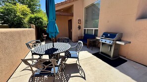 Great patio space with gas grill