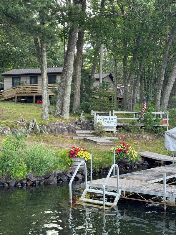 Cabin View From Lake