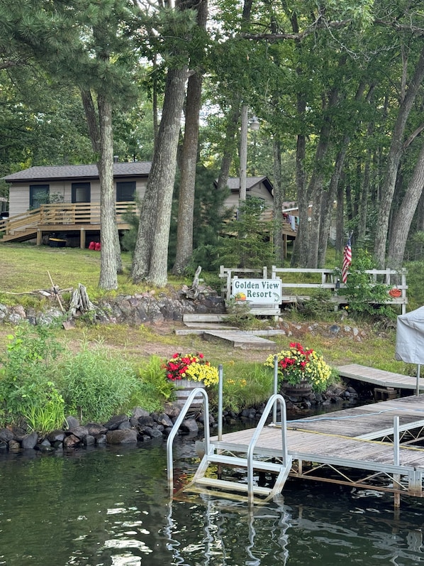 Cabin View From Lake