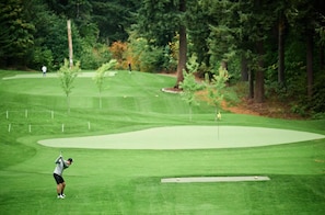Enjoy a round at The Backyard Golf.