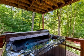 Relax in the Hot Tub on the Lower Level Deck