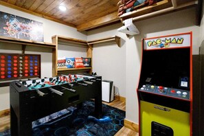 Game Room with Foosball and Arcade Machine