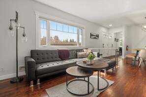 Modern and bright living room area!