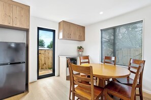 The dining table is a great space to eat together, play games or do a jigsaw puzzle.